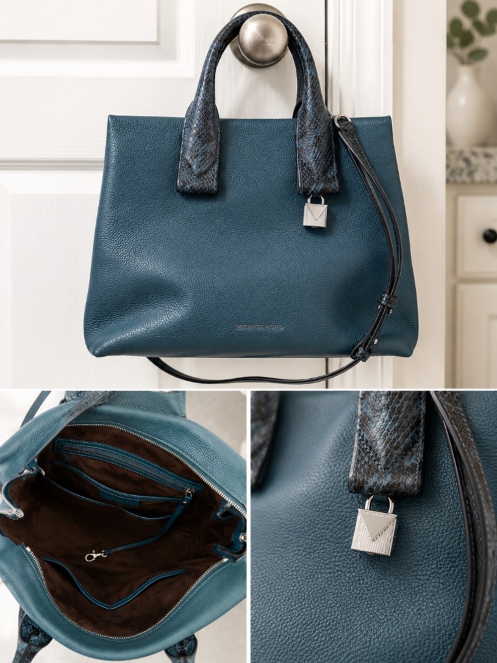 Michael Kors pebbled leather tote/satchel